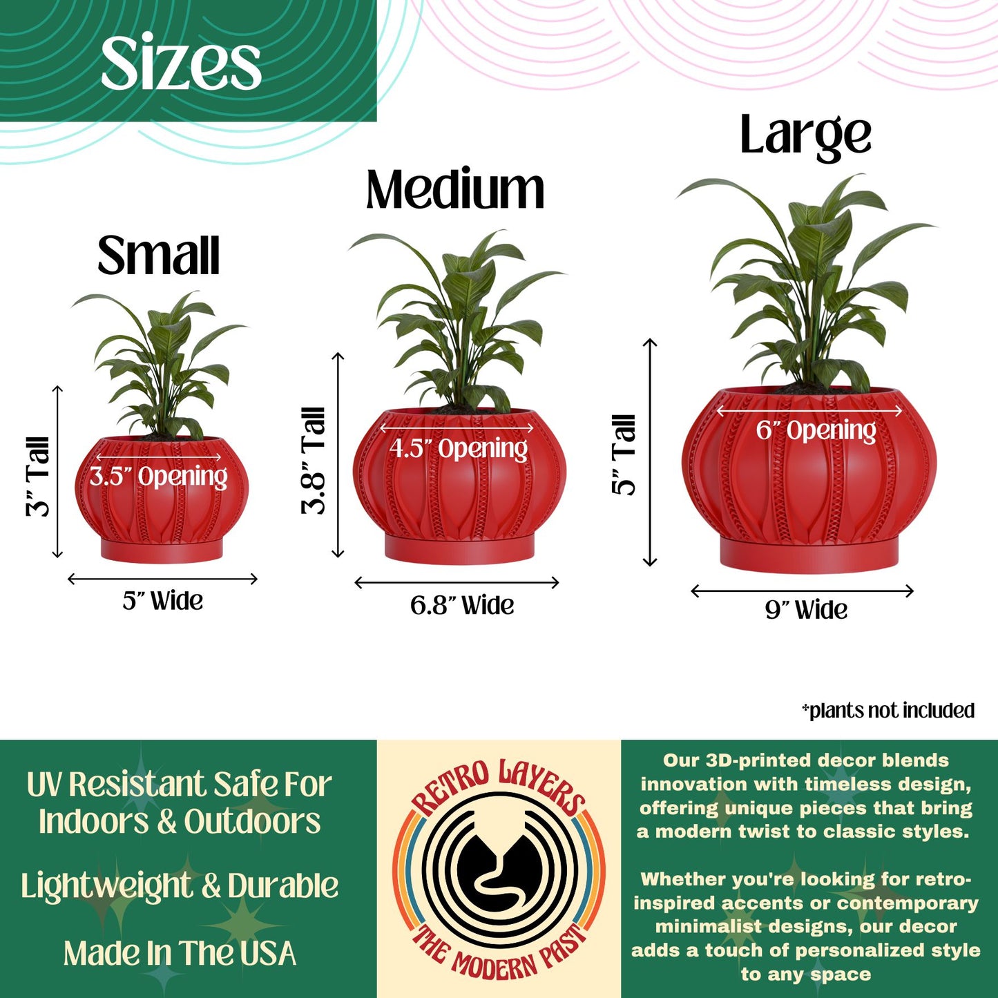 The Mylo Vintage Style Mid Century Planter