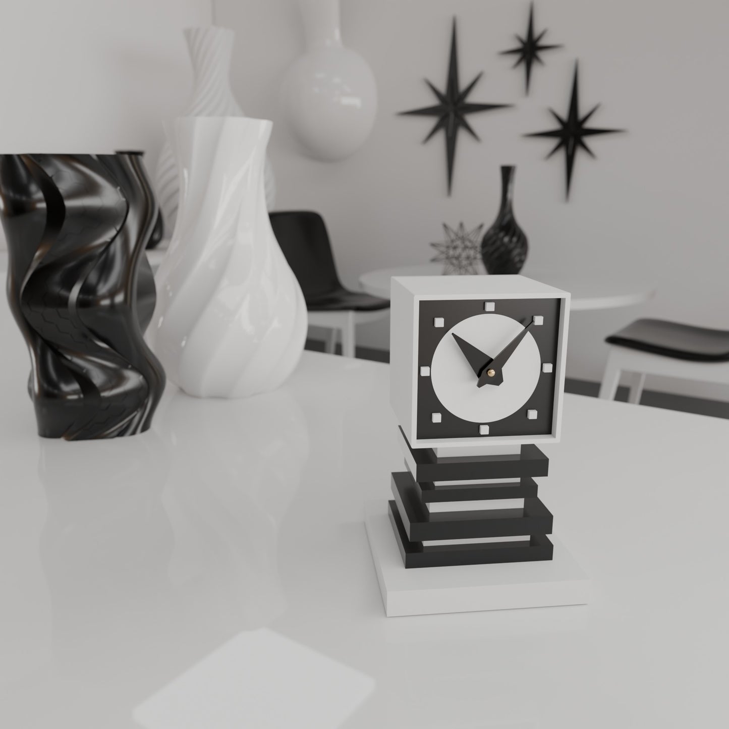 Quantik Square Space Age Clock