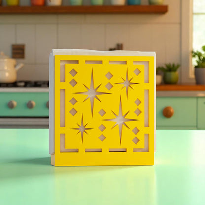 Midcentury Quad Starburst Retro Napkin Holder