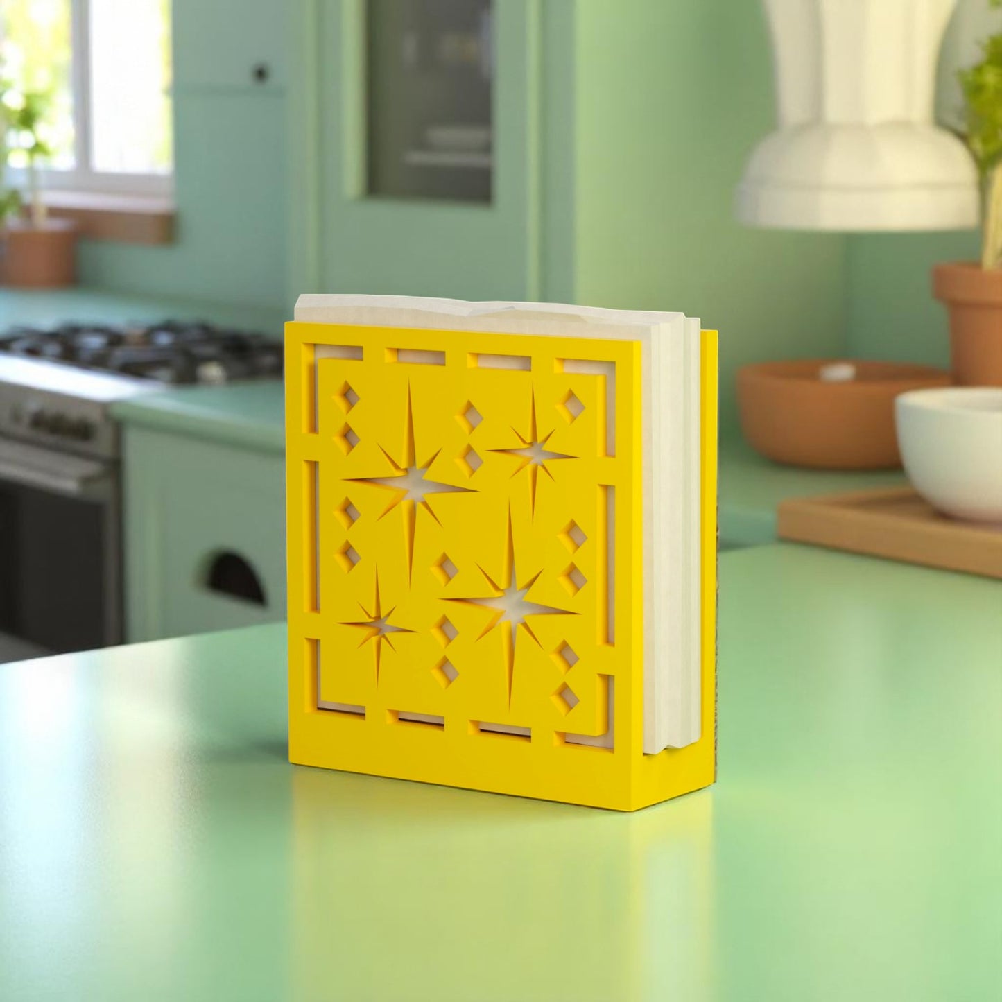Midcentury Quad Starburst Retro Napkin Holder