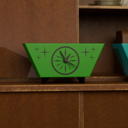 Starburst Radiant Desk Clock Mid Century Modern