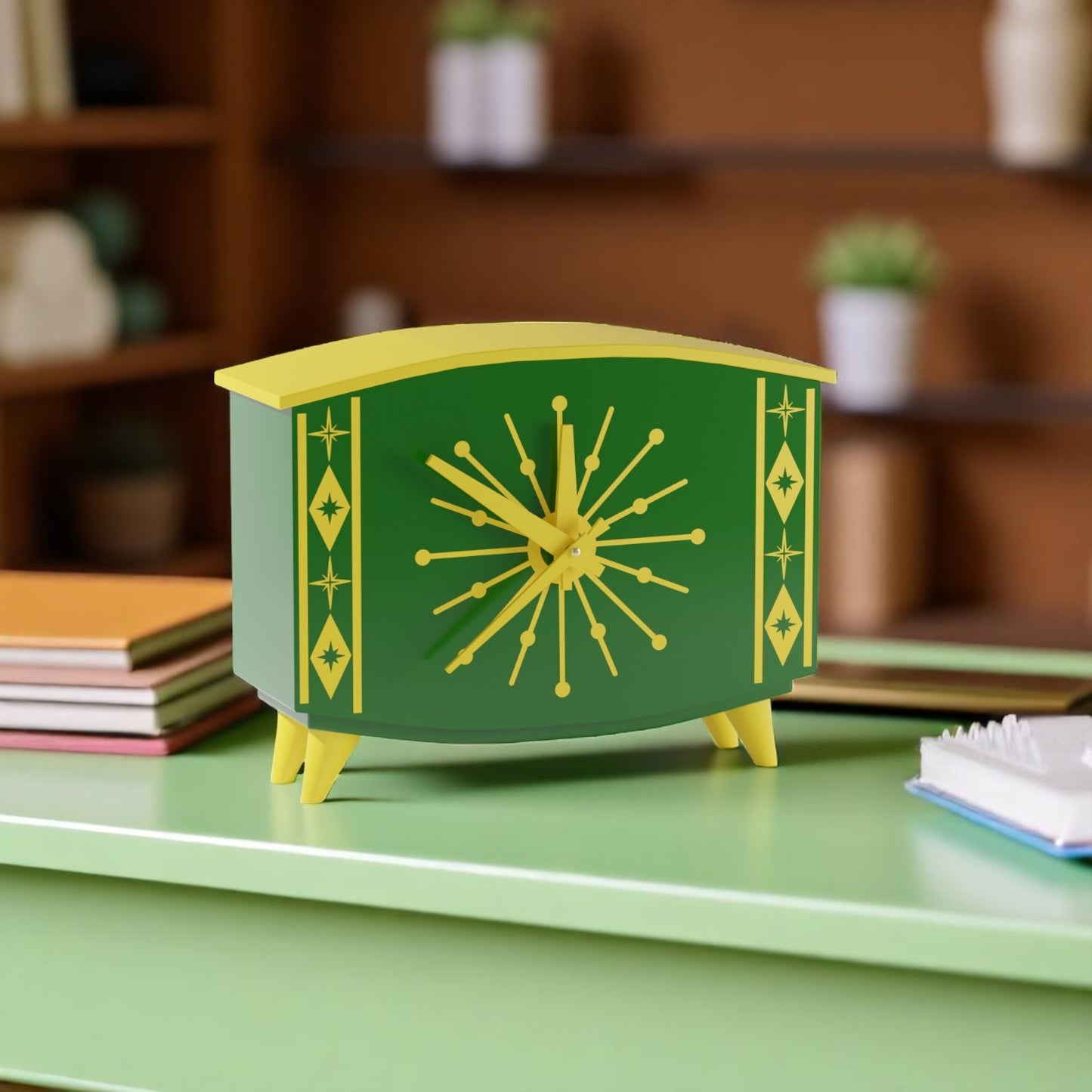 StarCrest Mid Century Modern Space Age Desk Clock