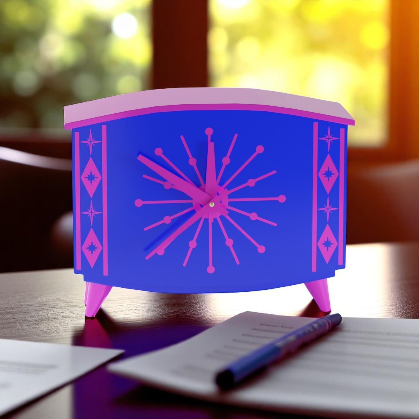 StarCrest Mid Century Modern Space Age Desk Clock