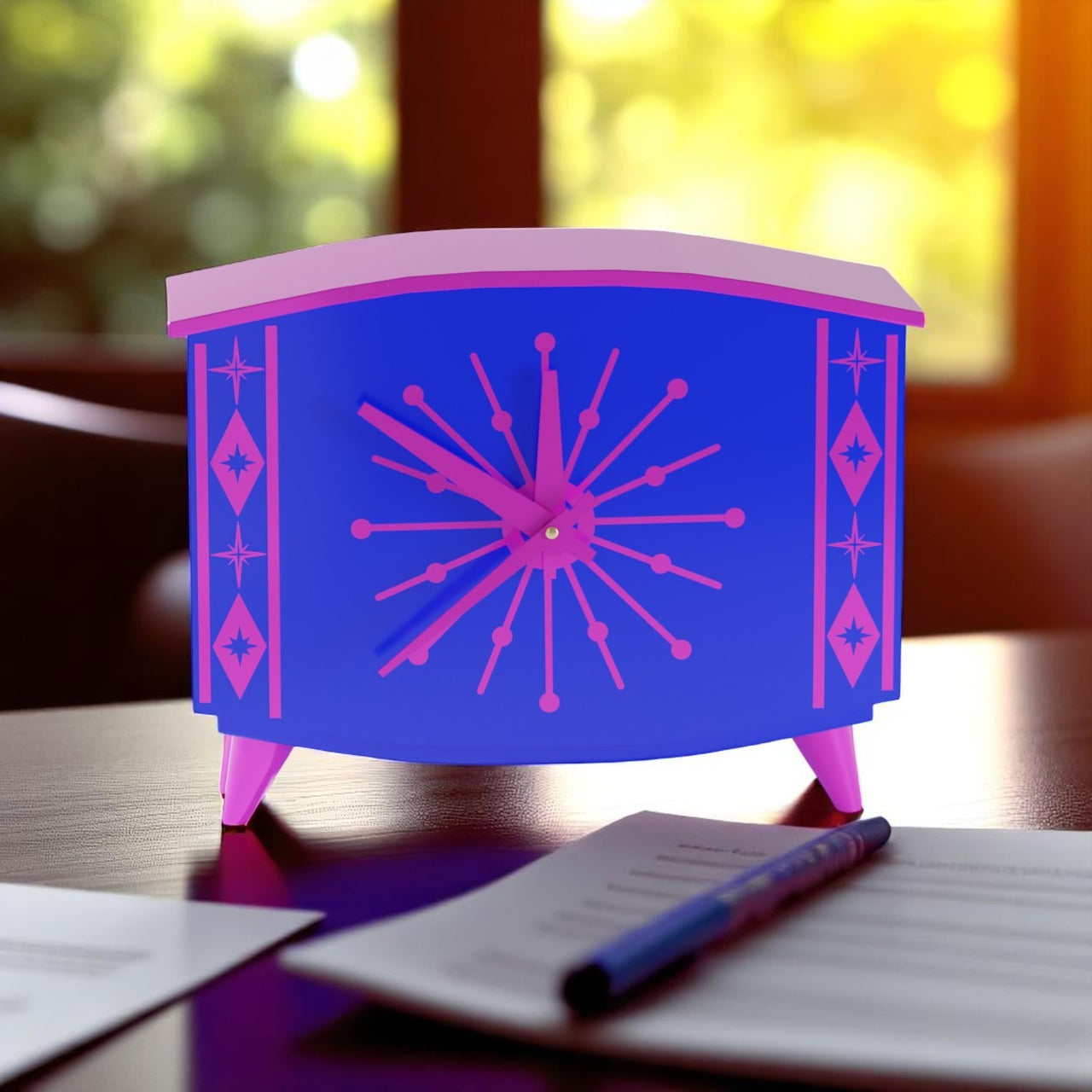 StarCrest Mid Century Modern Space Age Desk Clock