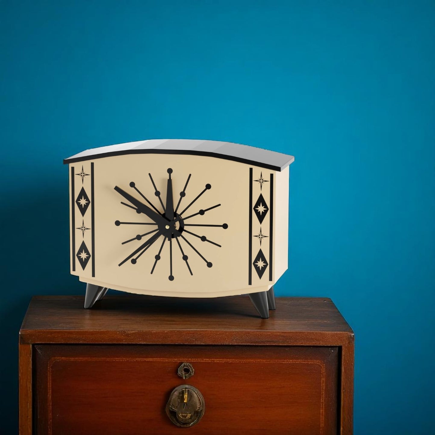 StarCrest Mid Century Modern Space Age Desk Clock