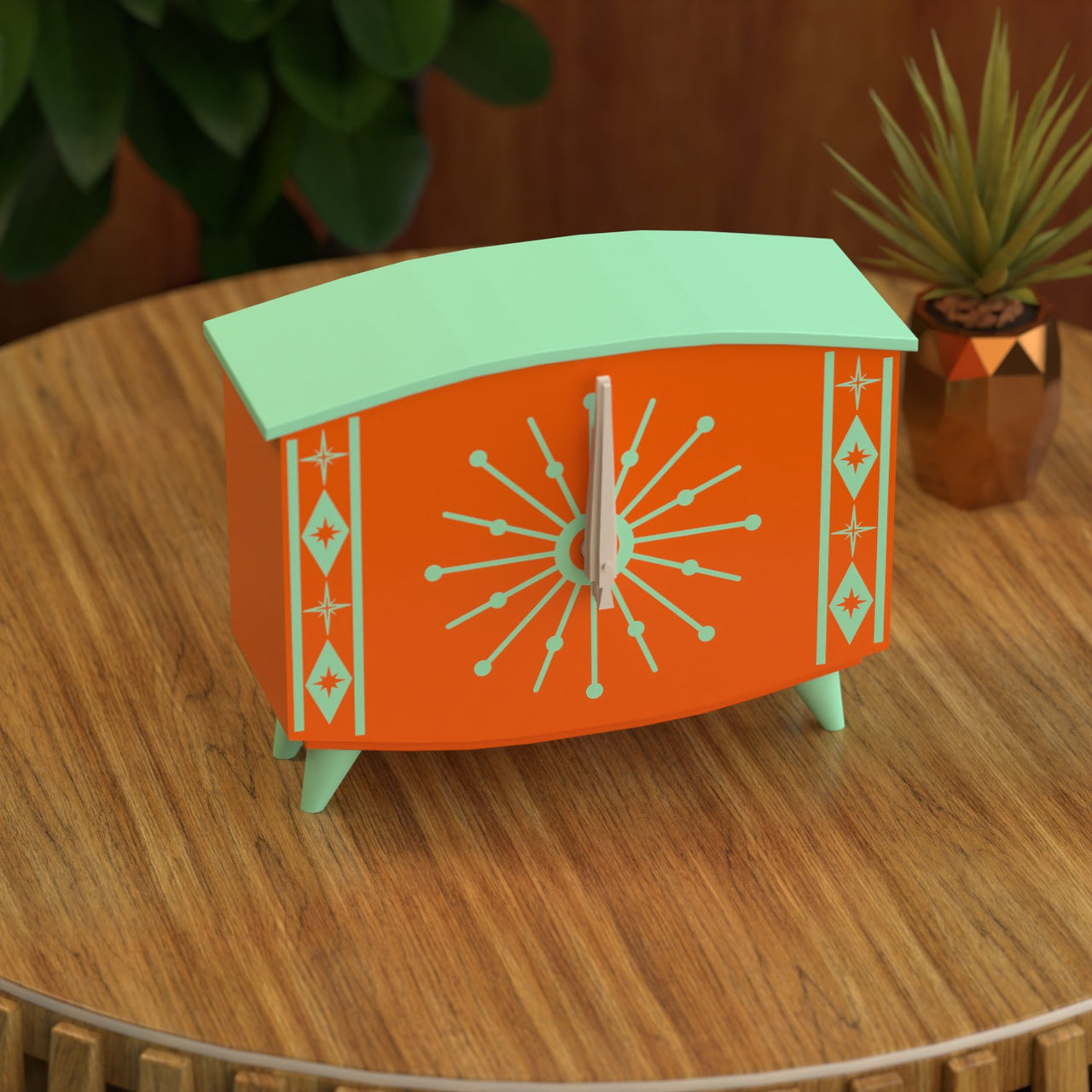 StarCrest Mid Century Modern Space Age Desk Clock