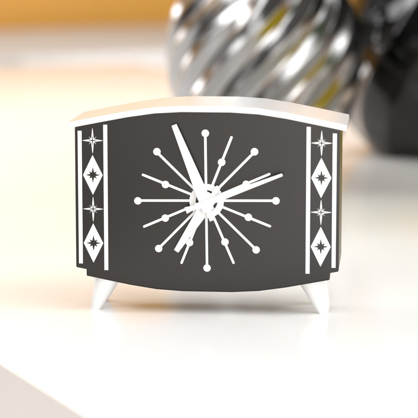 StarCrest Mid Century Modern Space Age Desk Clock