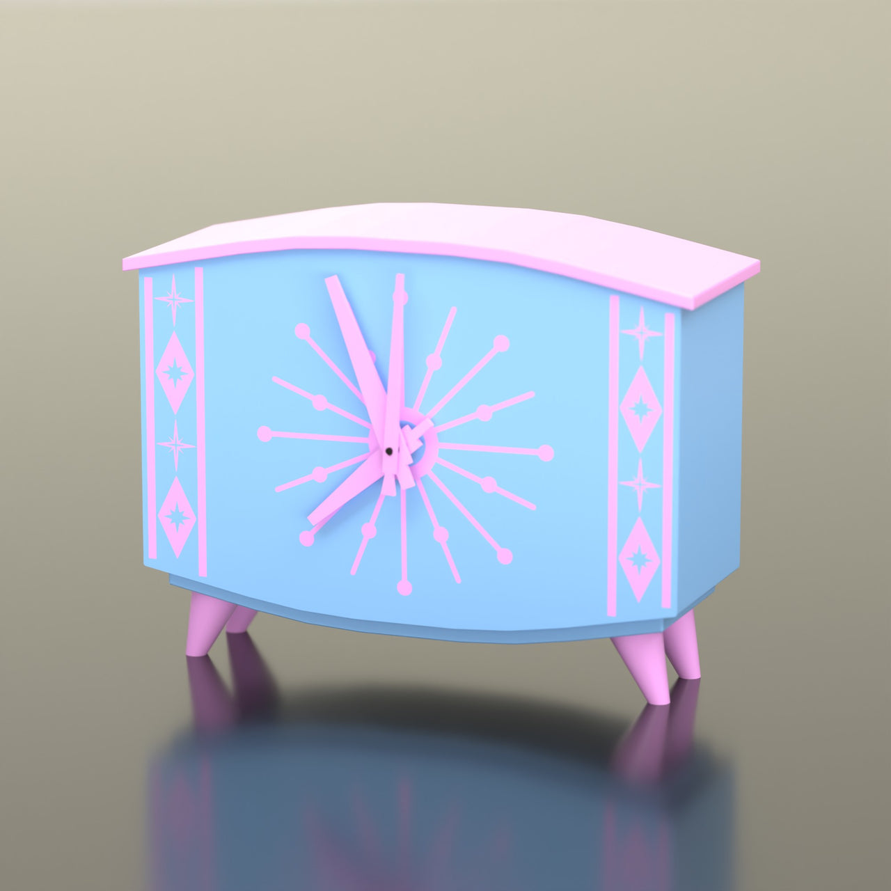 StarCrest Mid Century Modern Space Age Desk Clock