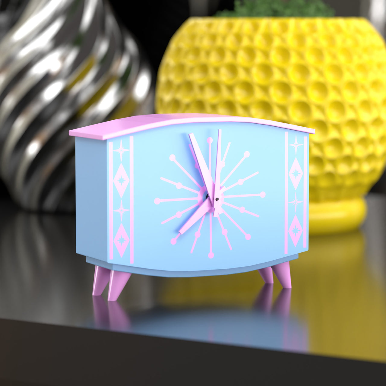 StarCrest Mid Century Modern Space Age Desk Clock