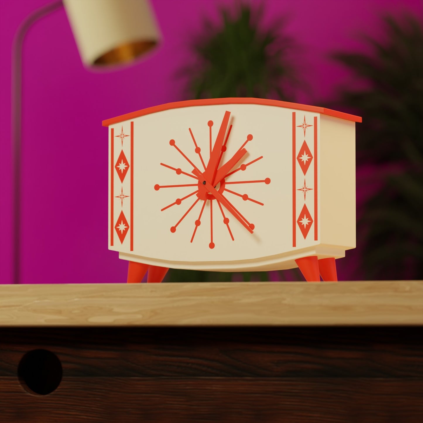 StarCrest Mid Century Modern Space Age Desk Clock