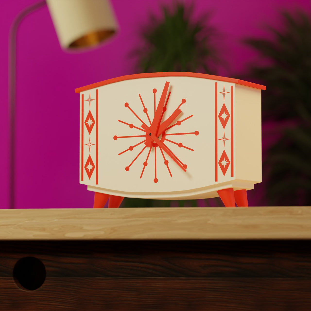 StarCrest Mid Century Modern Space Age Desk Clock