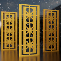 Starlight Ovals Midcentury Modern Wall Panel Set of 3