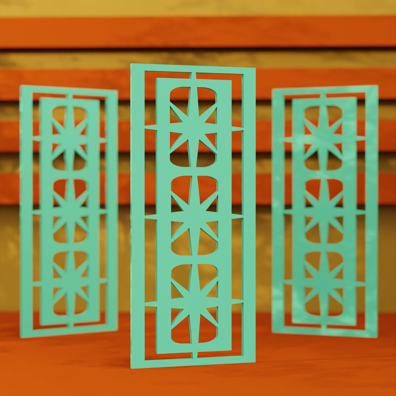 Starlight Ovals Midcentury Modern Wall Panel Set of 3