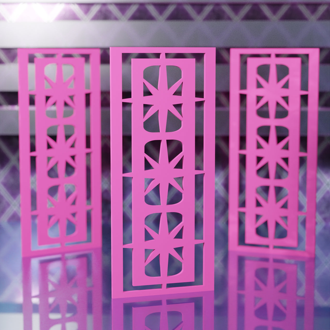 Starlight Ovals Midcentury Modern Wall Panel Set of 3