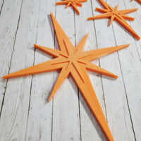 Retro Mini Mid Century Modern Starbursts Set of 6