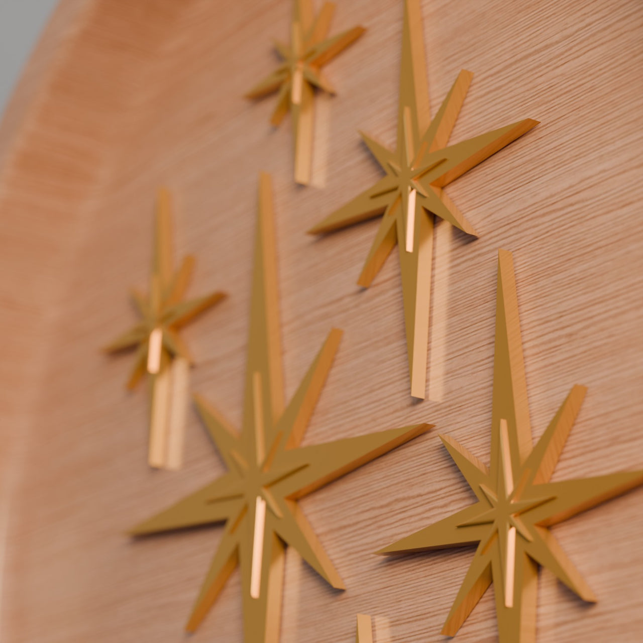 Retro Mini Mid Century Modern Starbursts Set of 6