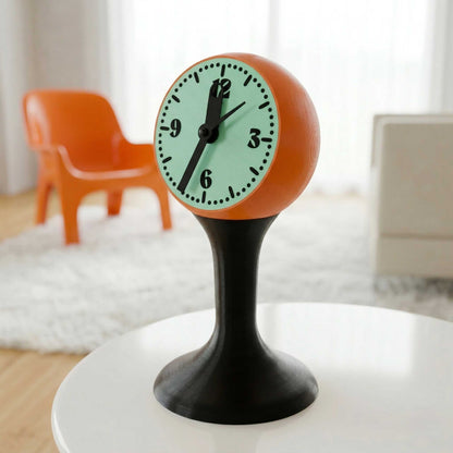 The Tempozero Space Age Tulip 1970s Styled Retro Pedestal Clock
