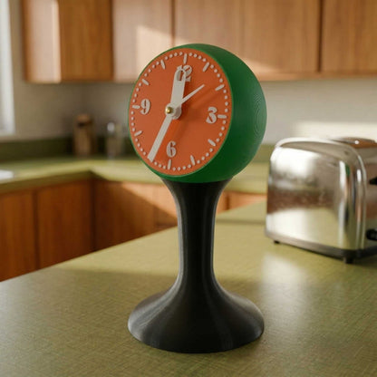 The Tempozero Space Age Tulip 1970s Styled Retro Pedestal Clock