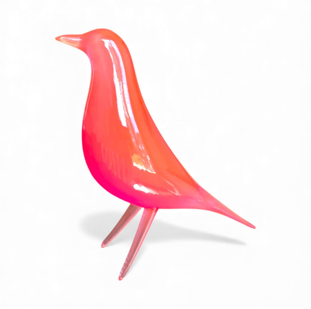 Mid CenturyModern Minimalist Bird Sculpture PlasmaGloss Cosmic Magneta