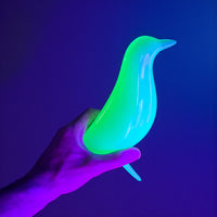 Mid Century Eames Styled Minimalist Bird Sculpture Atomic Emerald Green