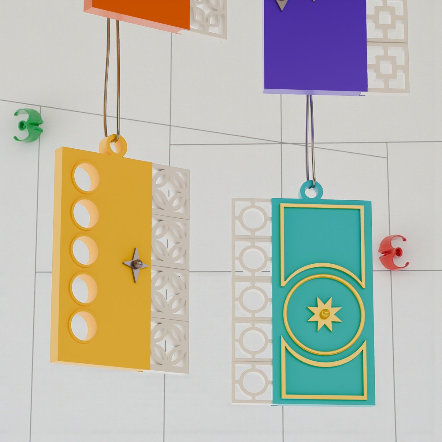 Mid Century Modern Door Ornaments