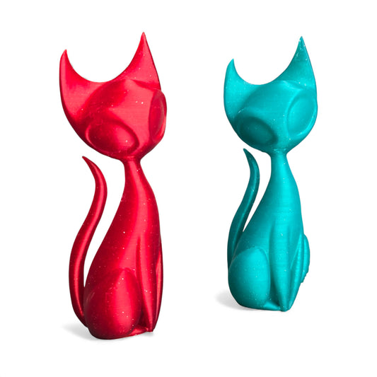 Holiday Atomic Cat Sculptures