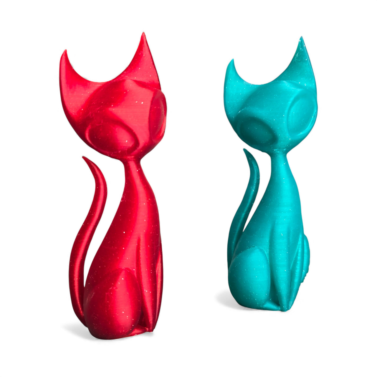 Holiday Atomic Cat Sculptures