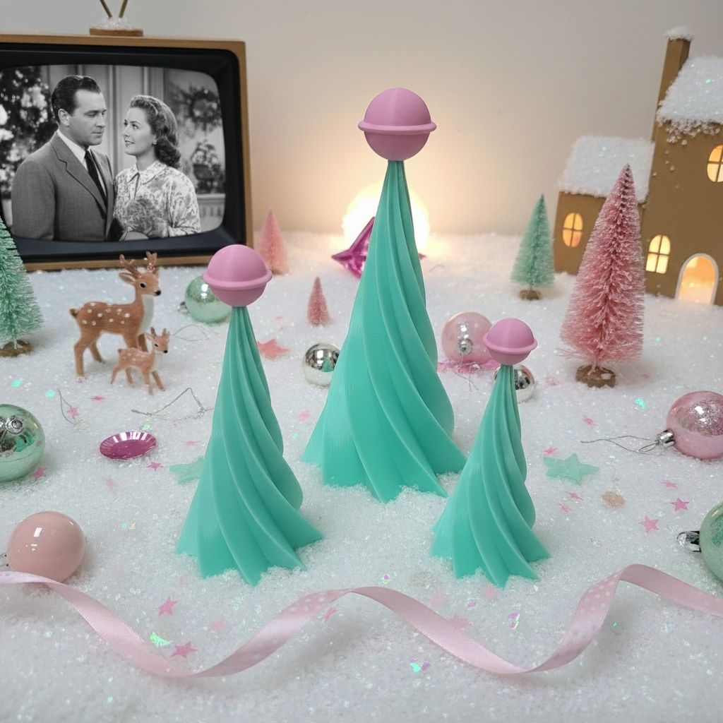 Midcentury Modern Space Age Inspired Holiday Trees