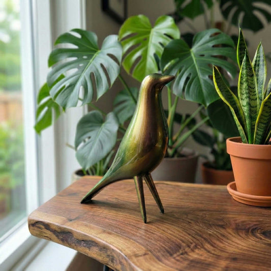 Mid Century Mondern Minimalist Bird Sculpture PlasmaGloss VULCAN GOLD