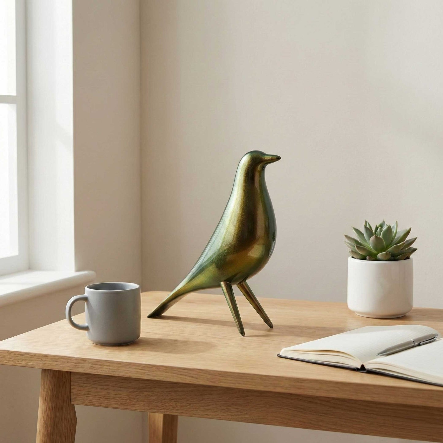 Mid Century Mondern Minimalist Bird Sculpture PlasmaGloss VULCAN GOLD