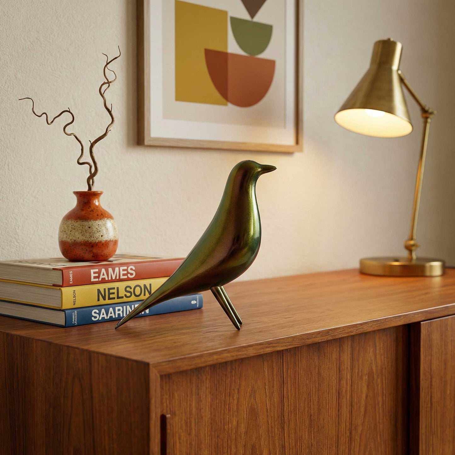 Mid Century Mondern Minimalist Bird Sculpture PlasmaGloss VULCAN GOLD