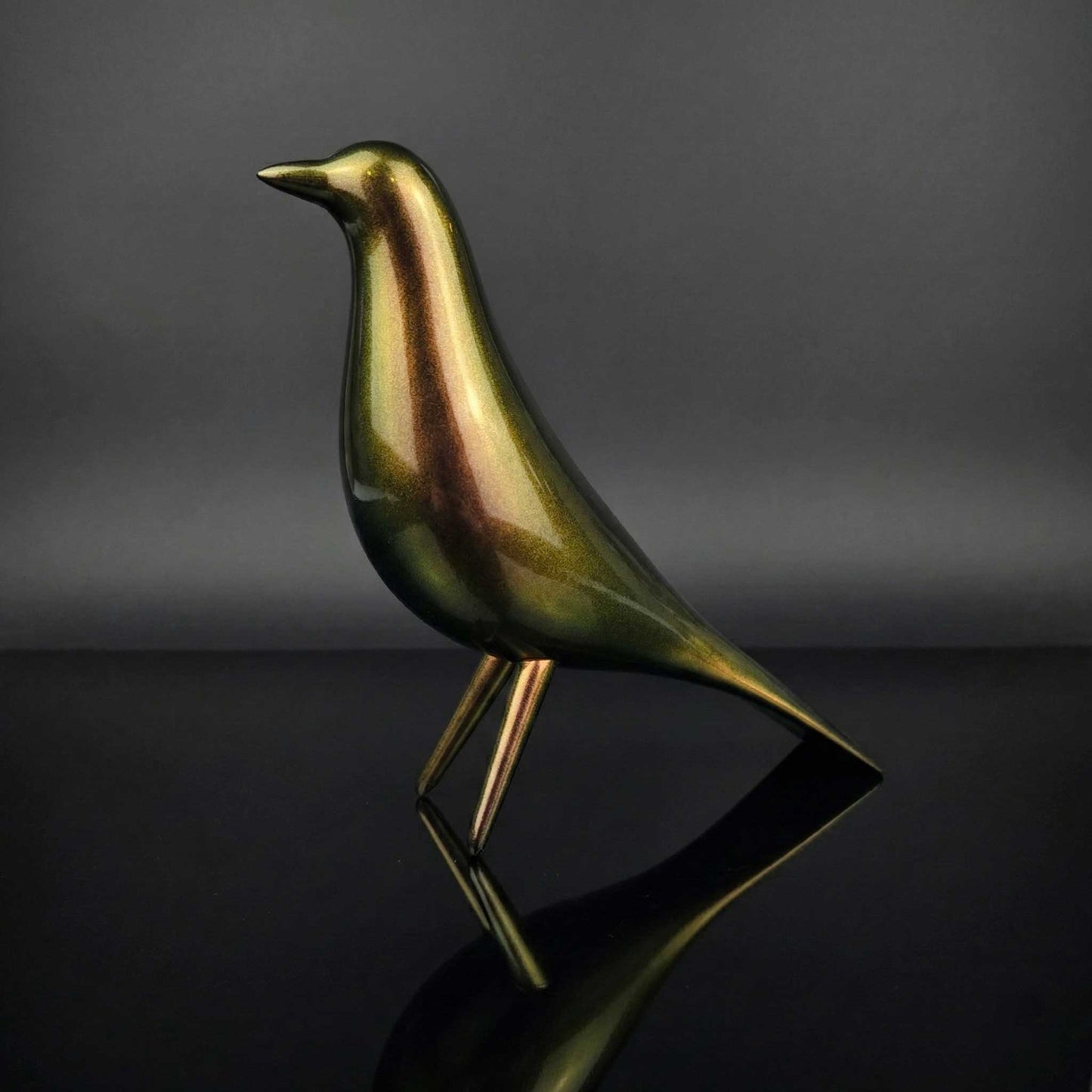 Mid Century Mondern Minimalist Bird Sculpture PlasmaGloss VULCAN GOLD