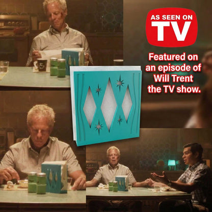 Mid Century Modern Retro Style Triple Diamond Napkin Holder