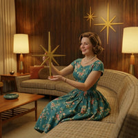 Mid Century Modern Elongated Starbursts Set of 4