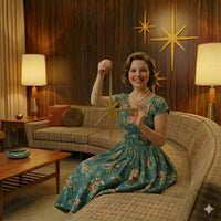 Mid Century Modern Elongated Starbursts Set of 4