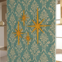 Mid Century Modern Elongated Starbursts Set of 4