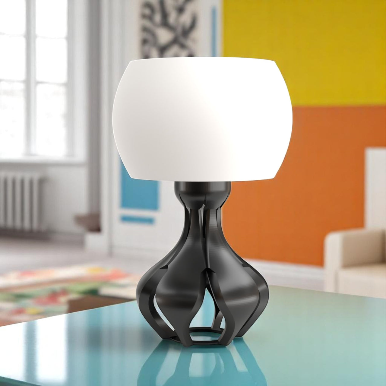 Yunari Retro Futuristic Lamp Mid Century Modern