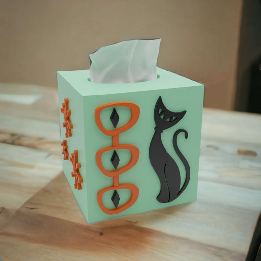 Atomic Cat Retro Tissue Box Cover