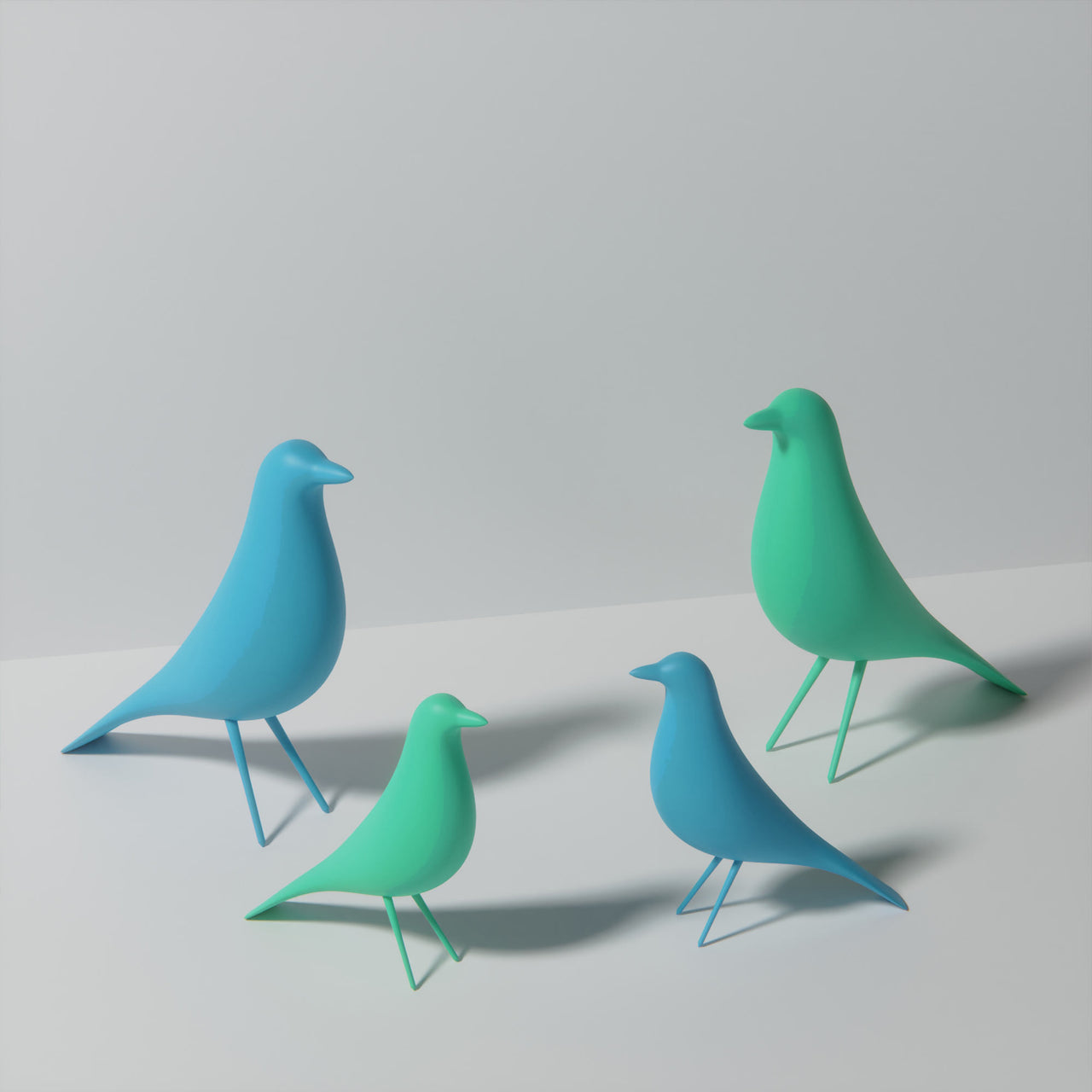 MCM Minimalist Bird Family (Set of 2)