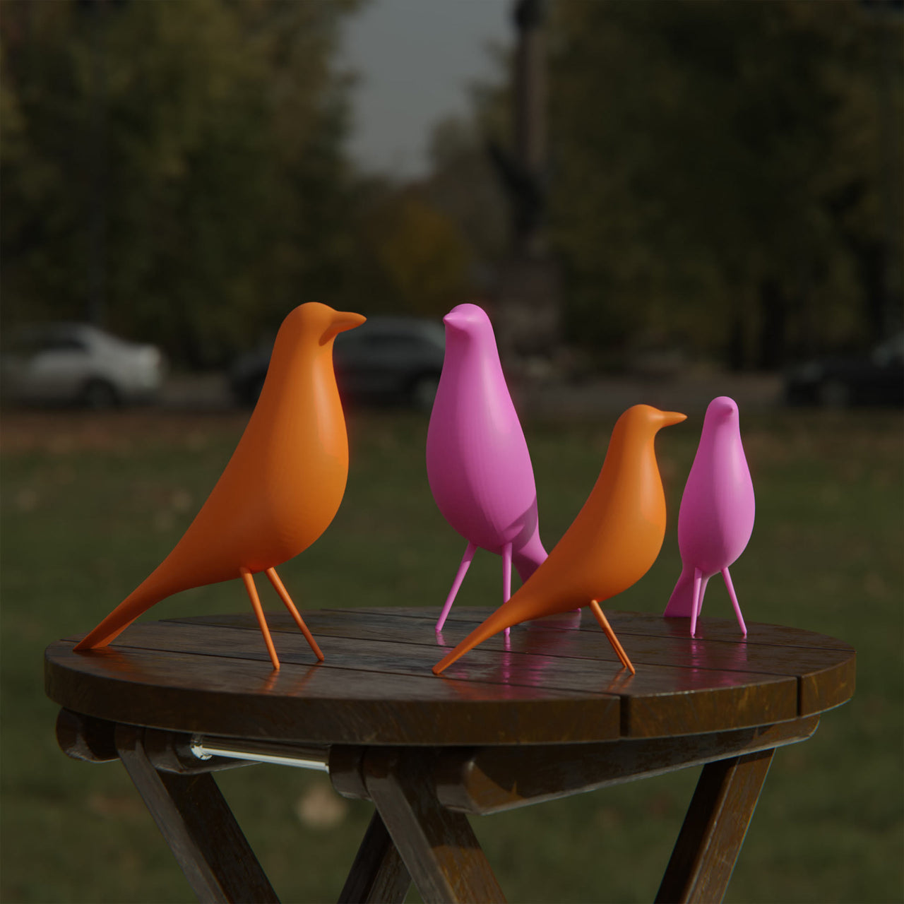 MCM Minimalist Bird Family (Set of 2)