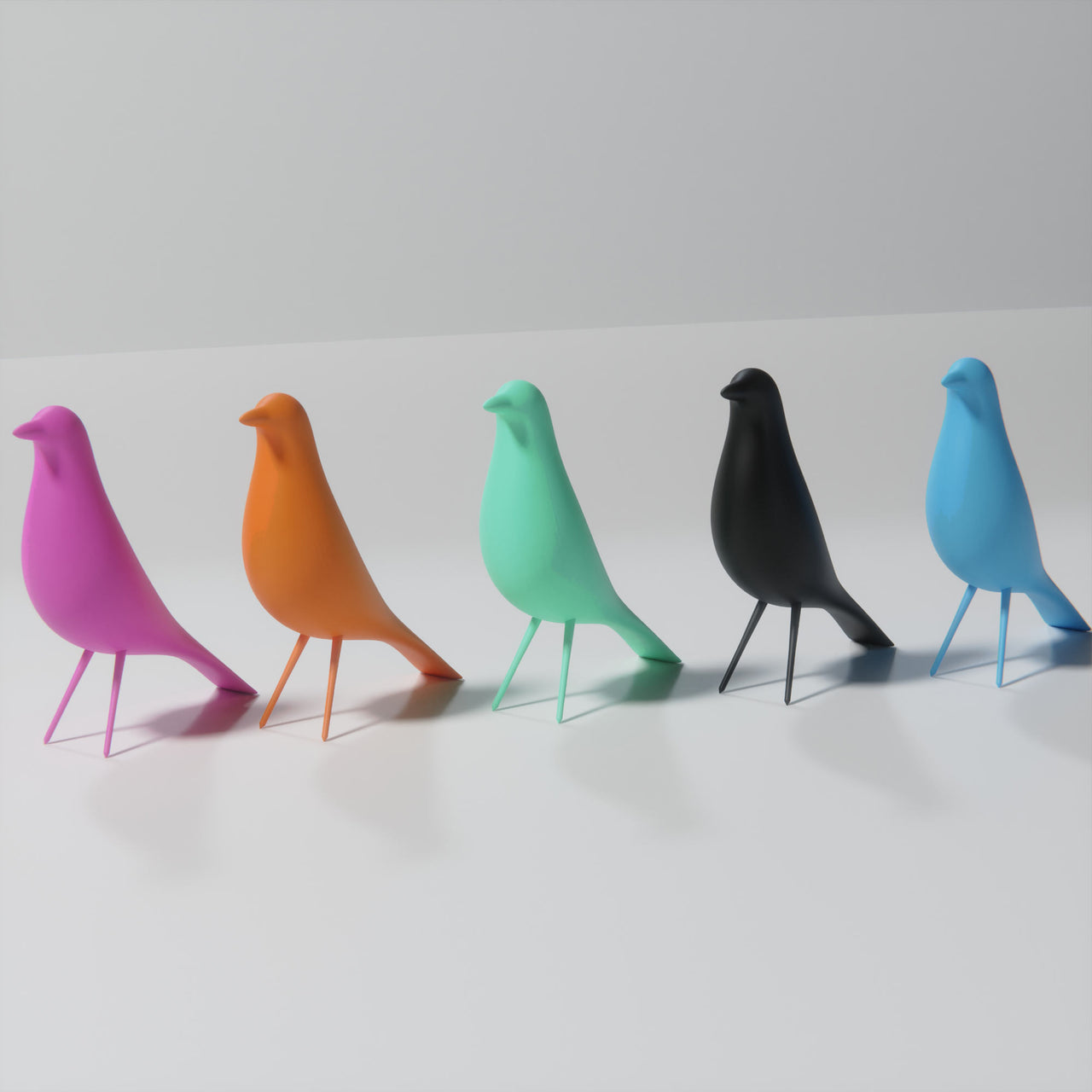 MCM Minimalist Bird Family (Set of 2)