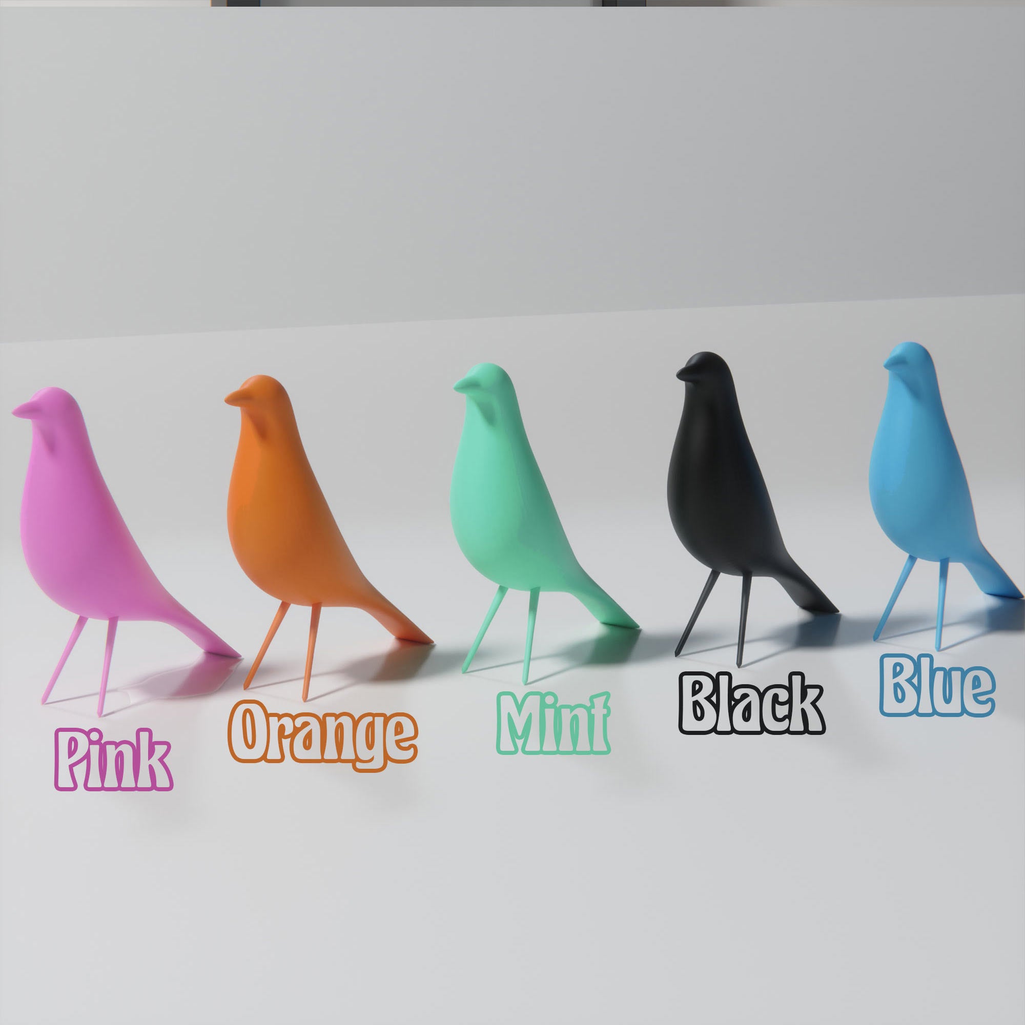 MCM Minimalist Bird Family (Set of 2)