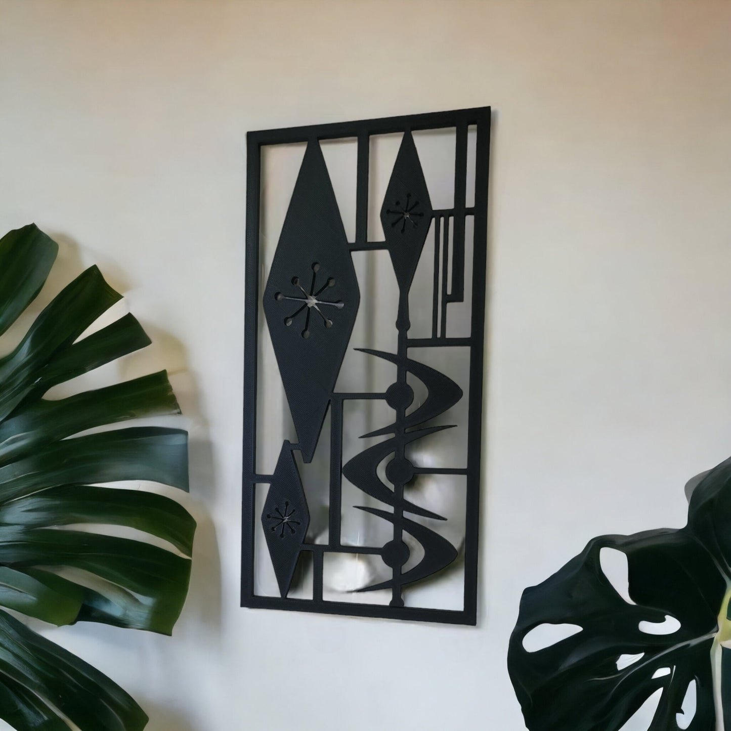 Atomic Triple Diamond Jacks Vintage Style Décor Panels