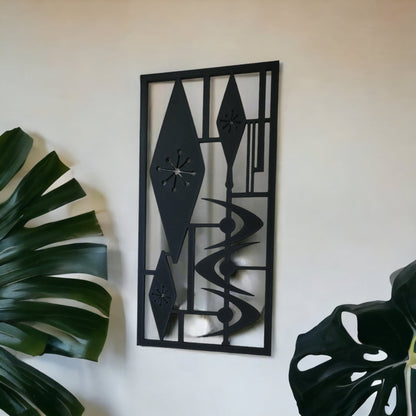 Atomic Triple Diamond Jacks Vintage Style Décor Panels