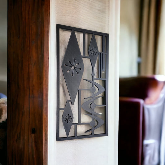 Atomic Triple Diamond Jacks Vintage Style Décor Panels