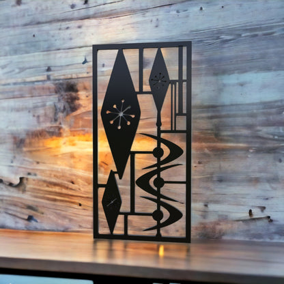 Atomic Triple Diamond Jacks Vintage Style Décor Panels