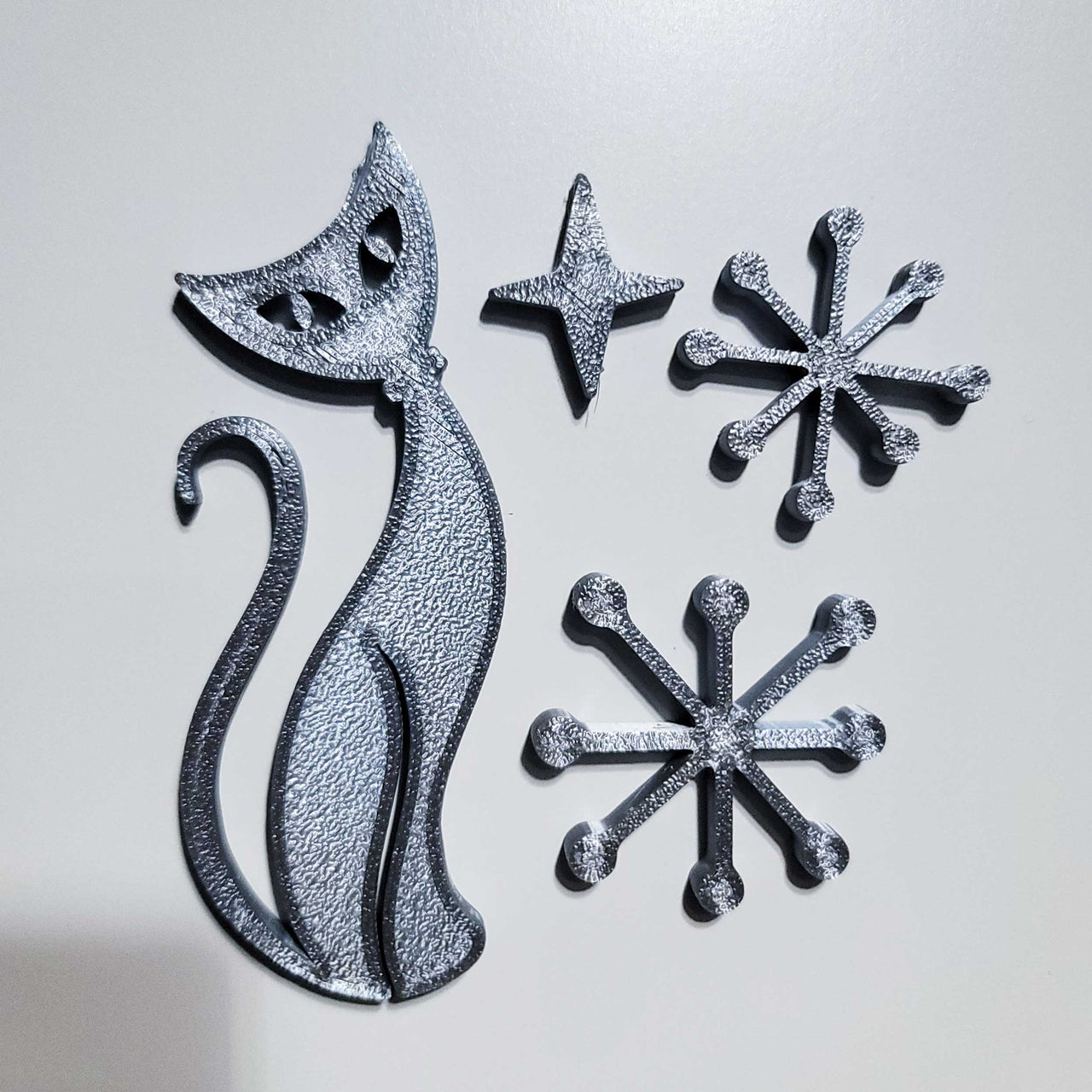 Midcentury Modern Vintage Style Atomic Cat Fridge Magnets