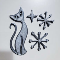 Midcentury Modern Vintage Style Atomic Cat Fridge Magnets