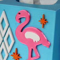 Atomic Flamingo Tissue Box Cover