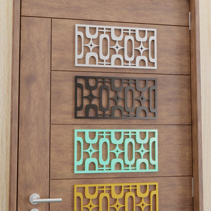 Atomic Ovals Stars Vintage Style Décor Panels